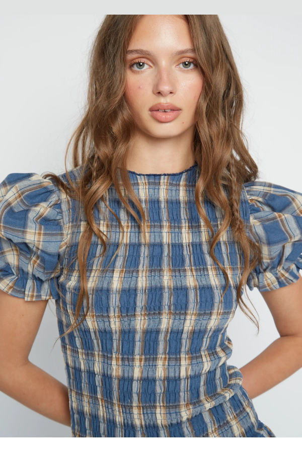 DAISY STREET Baye Check Midi Dress