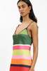 WITH HARPER LU Bias Mini Dress - Emerald Stripe - Thumbnail 3