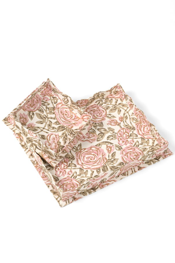 Inner Child Nesting Scalloped Blockprint Trays