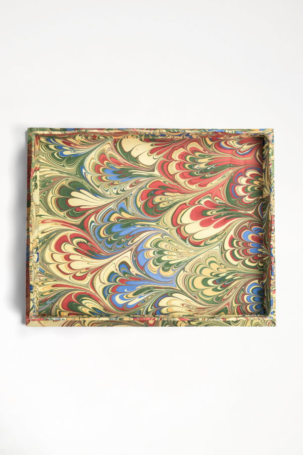Inner Child Nesting Scalloped Hand-Marbled Trays