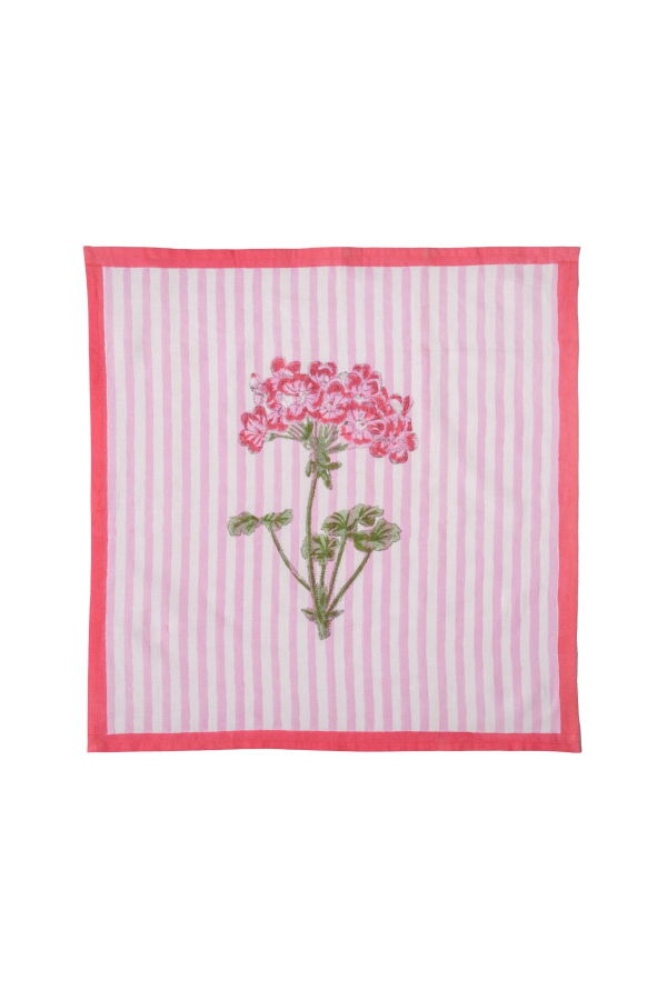 Inner Child Pink Hydrangea Blockprint Napkins, Set of 4