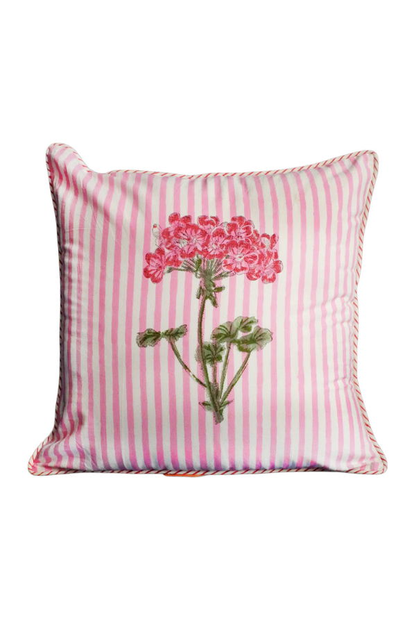 Inner Child Hydrangea Blockprint Pillow - Pink