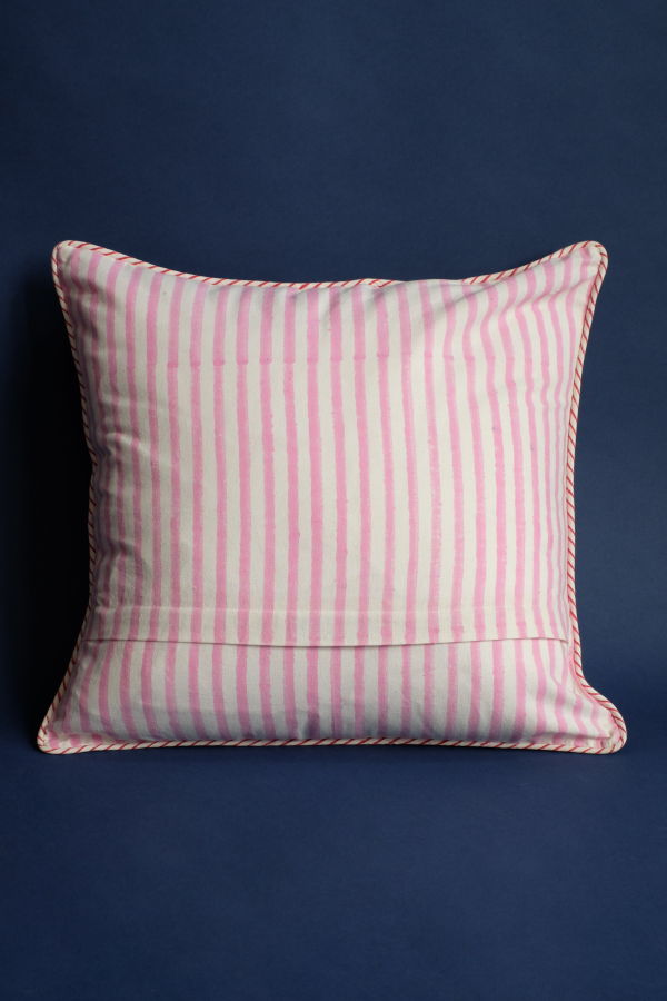 Inner Child Hydrangea Blockprint Pillow - Pink