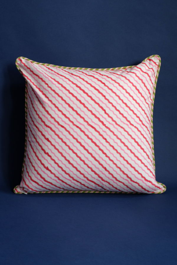 Inner Child Scallop Flora Blockprint Pillow