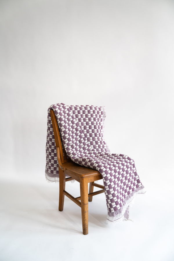 Inner Child Purple Checkered Sujani Quilt