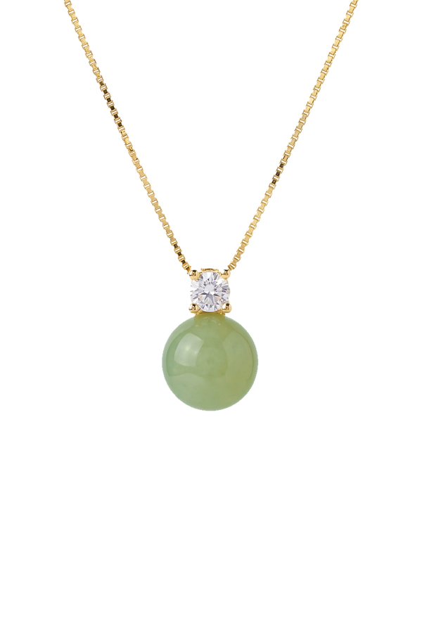 Seree Esther Jade And Zircon Necklace - Green