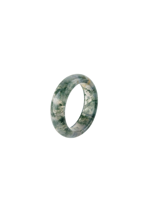 seree Green jade stone ring - Green