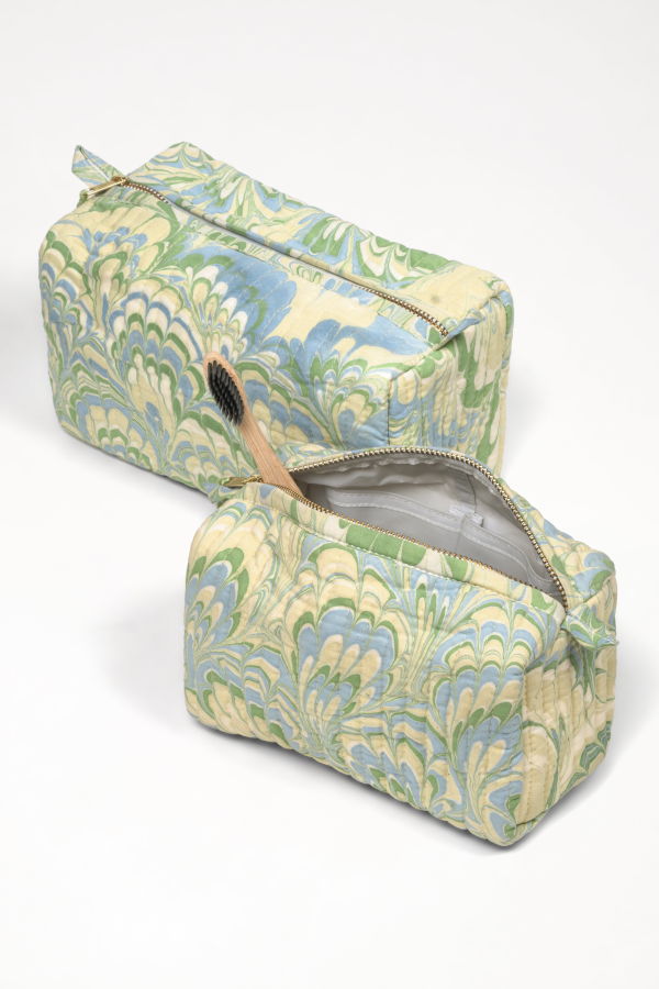 Inner Child Hand-Marbled Cosmetic Bag