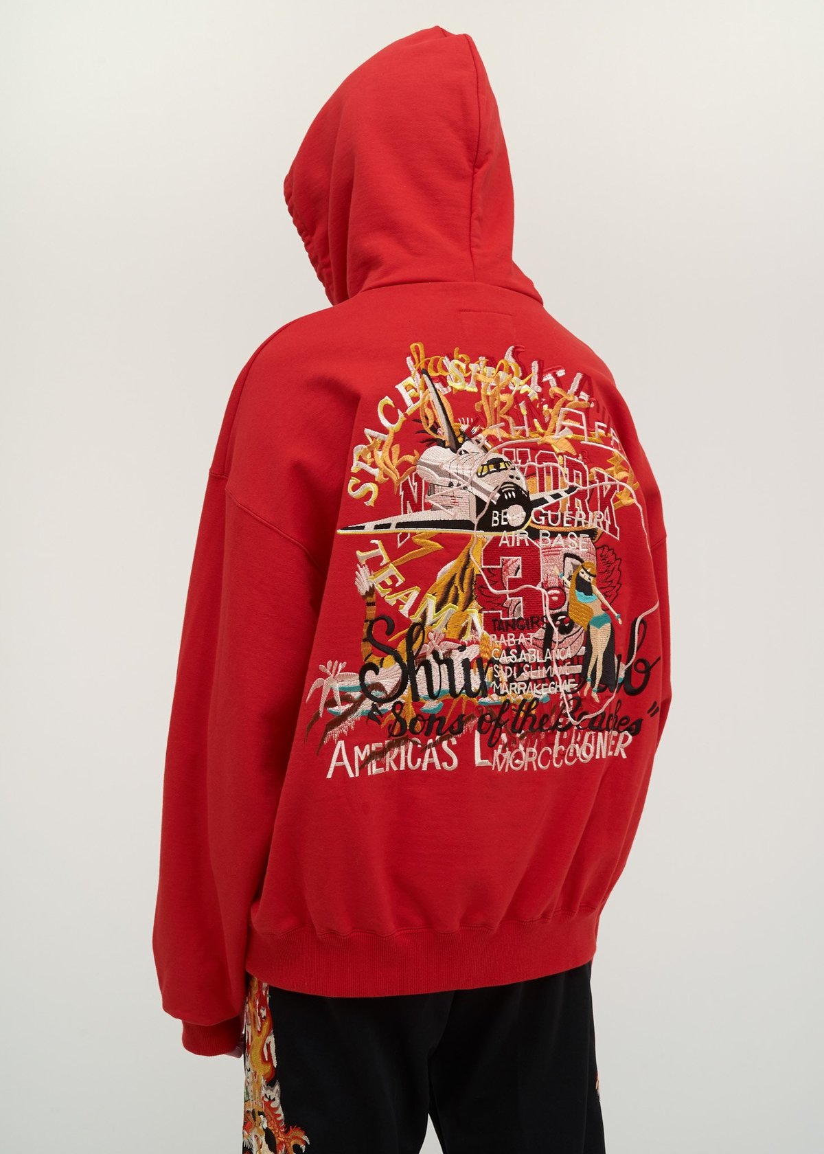 Doublet Chaos Embroidery Hoodie - red | Garmentory