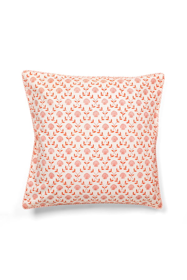 Inner Child Seashell Blockprint Pillow