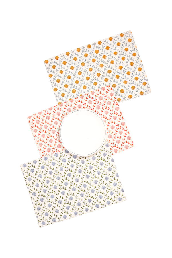 Inner Child Seashell Blockprint Placemat