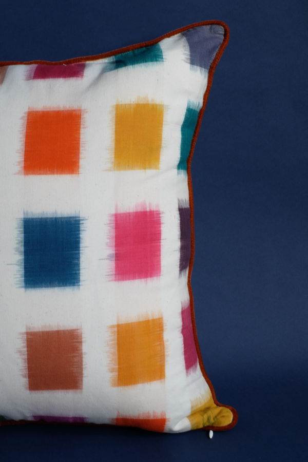 Inner Child Technicolor Ikat Pillow