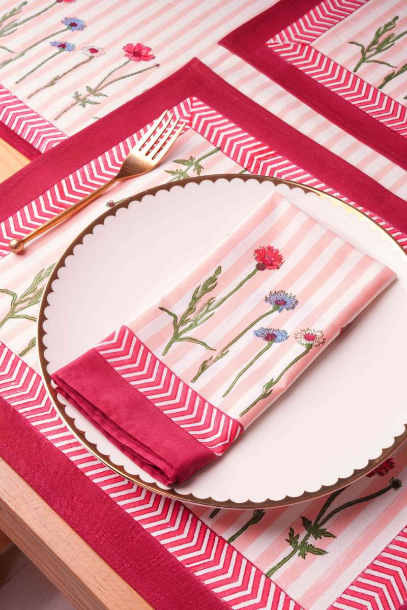 Inner Child Wildflower Blockprint Napkins