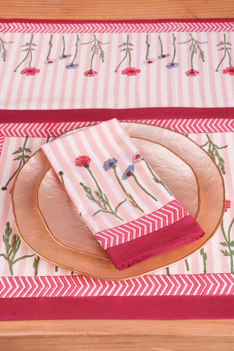 Inner Child Wildflower Blockprint Napkins - Thumbnail 3