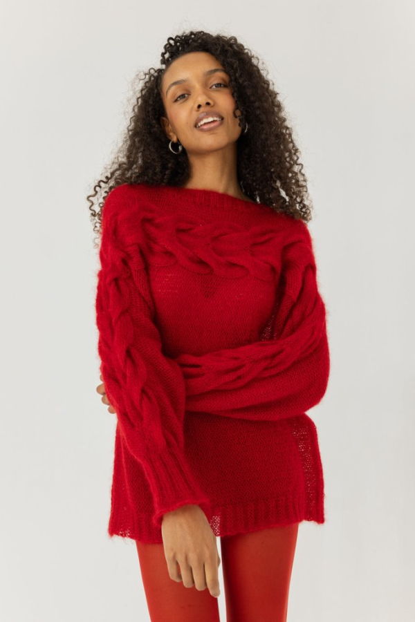 The Knotty Ones Jūra Sweater - Poppy Red