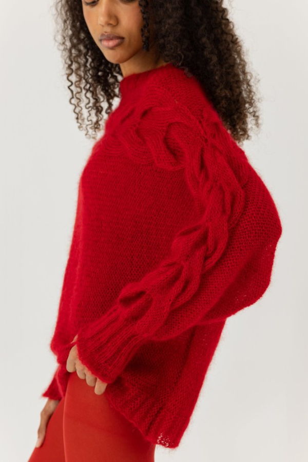 The Knotty Ones Jūra Sweater - Poppy Red