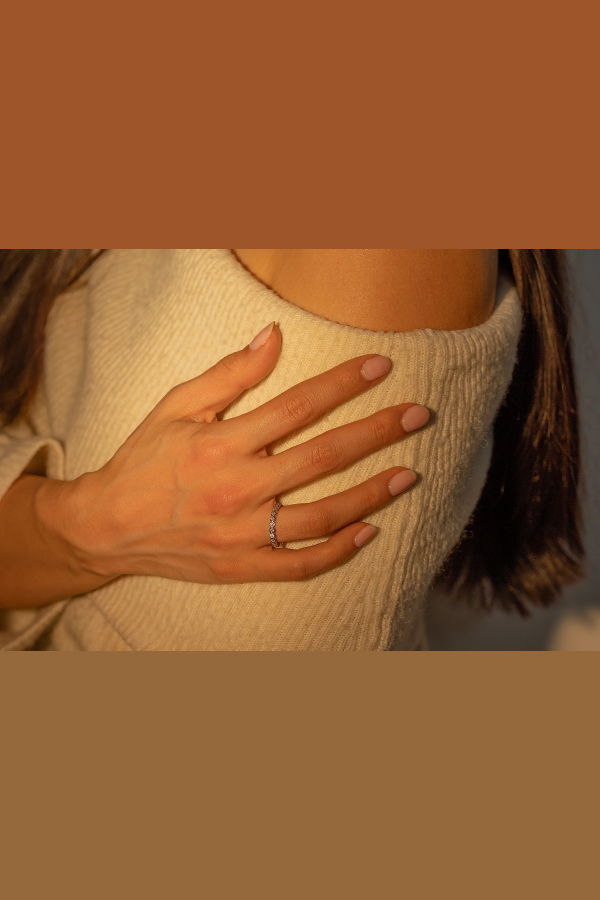 Milk & Rose Bubble Frames Ring