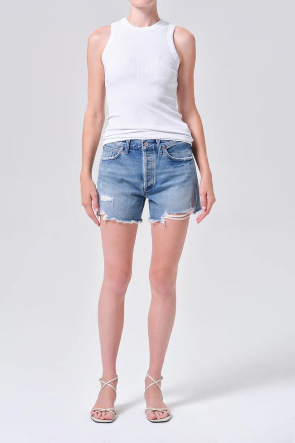 AGOLDE Parker Long Denim Short