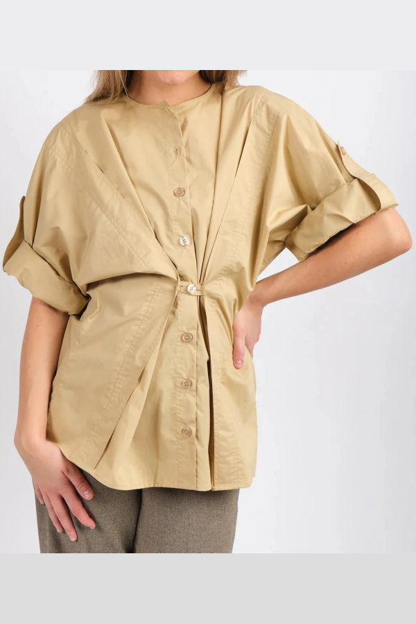 By Malene Birger Rominas Cinched Button Down Shirt