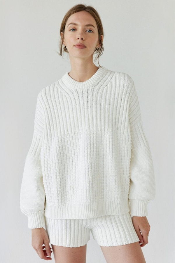 The Knotty Ones Delia Cotton Sweater - Off White