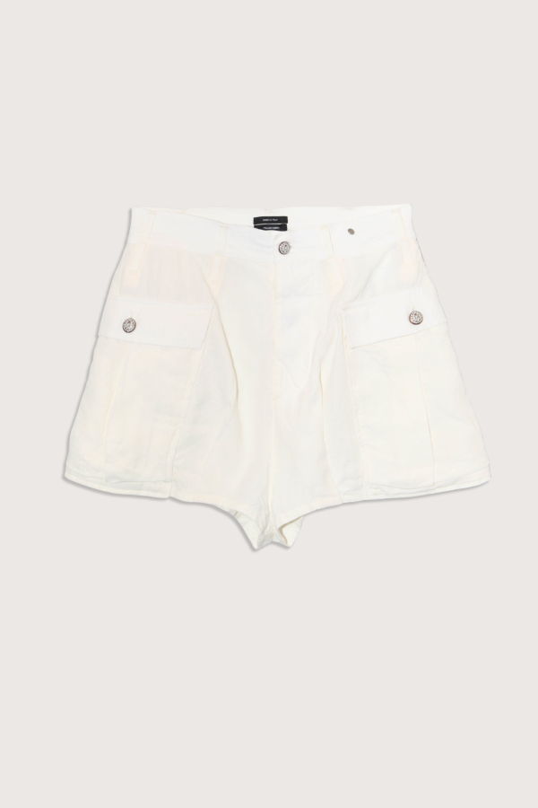 R13 Bubble Skort - White