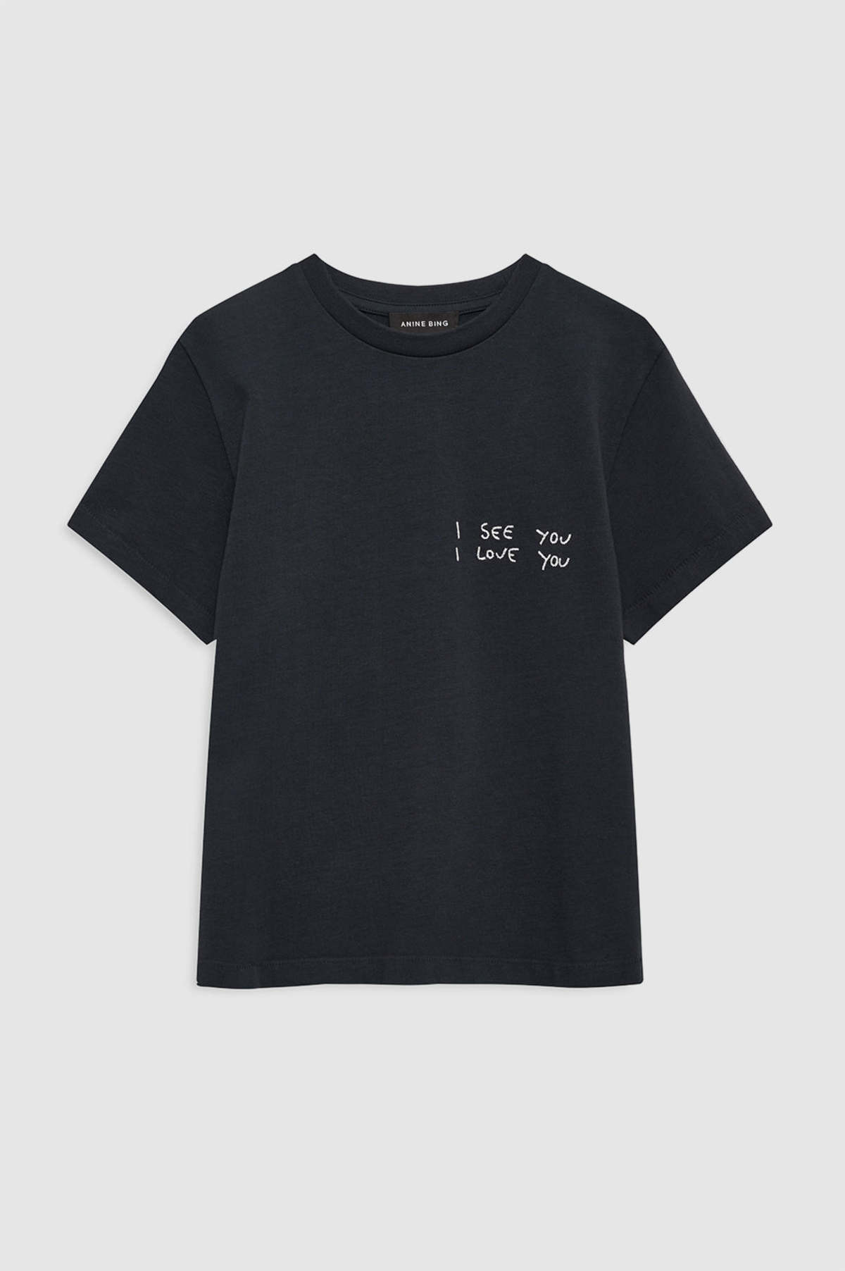 Anine Bing Shelley Tee - I See You I Love You/Black - Image 5 of 5