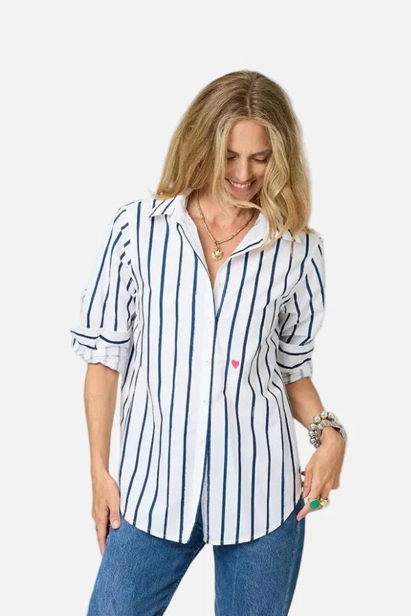 Kerri Rosenthal Mia Mr. Sharpie Stripe Button Down Shirt