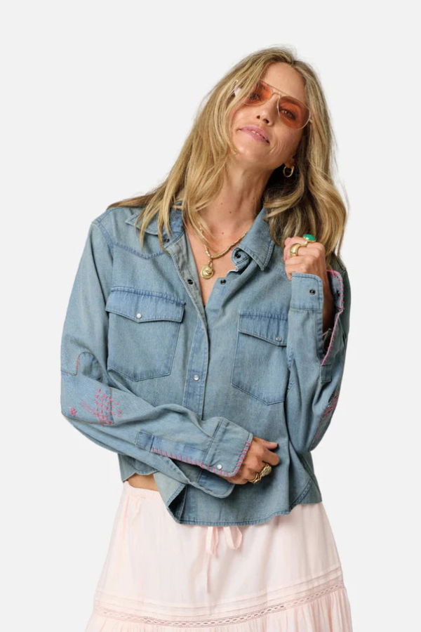 Kerri Rosenthal Pia Western Button Down Shirt