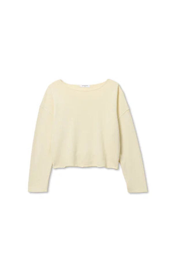 Perfect White Tee Briana French Terry Long Sleeve Top