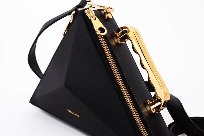 NIKA TANG Texahedron Gold Clutch Handbag