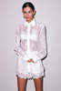 Fleur du Mal Juliet Lace Button Down Shirt - Ivory - Thumbnail 1