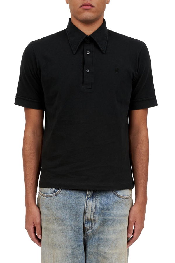 MM6 Maison Margiela Heavy Cotton Jersey Polo Shirt