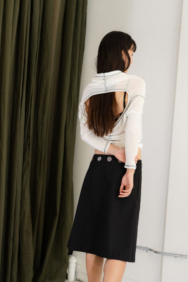 Ulika Sanctus Back Flare Mesh Top