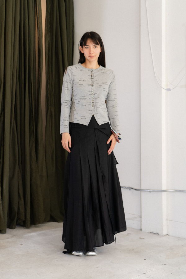 CARO CHIA Opal Pleated Skirt - Black