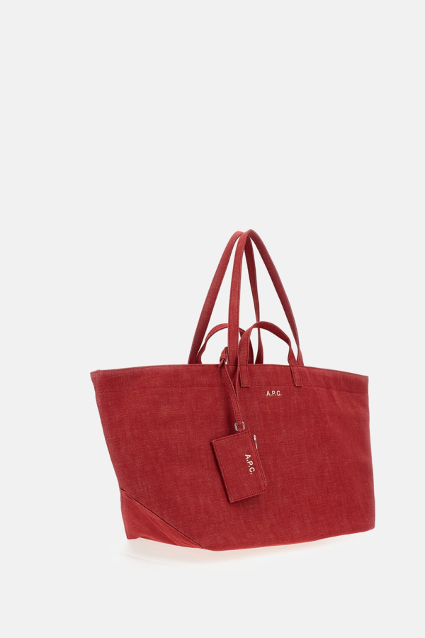 A.P.C. Le Drummer Toile Large Tote Bag - Red