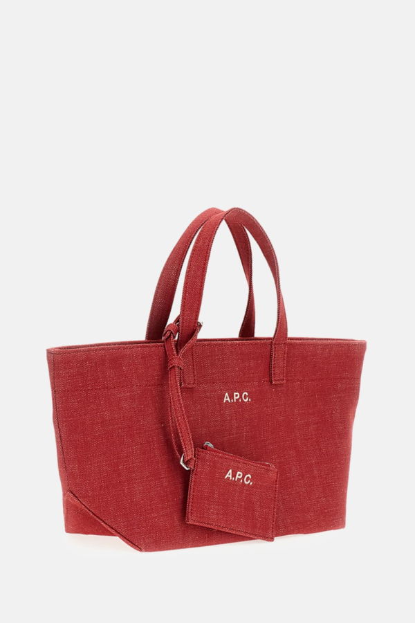 A.P.C. Le Drummer Toile Small Tote Bag - Red