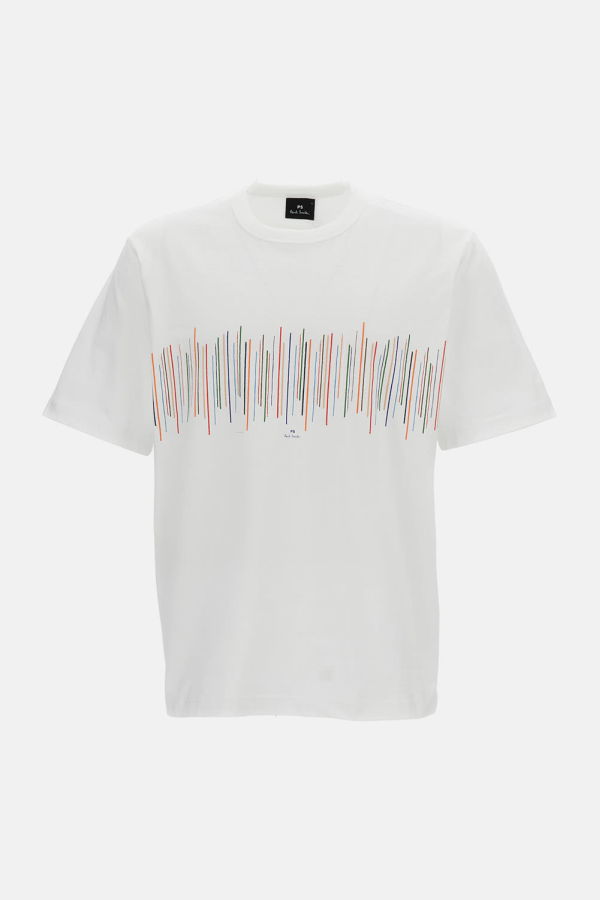 PAUL SMITH Short-Sleeve T-Shirt With Raised Print - White