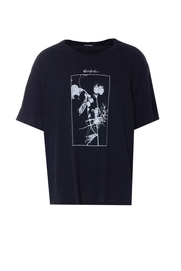 Ann Demeulemeester Wildflower Print T-Shirt - Black