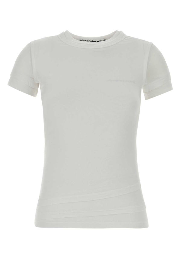 ALEXANDER WANG Stretch Cotton T-Shirt - White