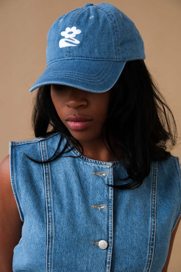 Pipe & Row Flower P&R Hat - Denim | Garmentory
