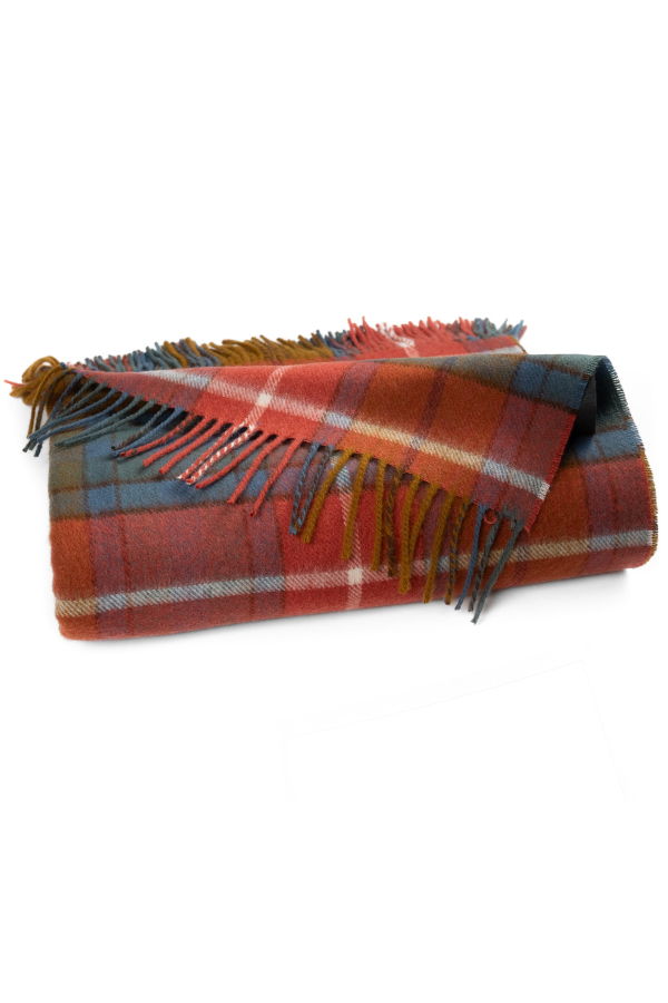 Prince of Scots Highland Tartan Tweed Merino Wool Throw - Antique Buchanan