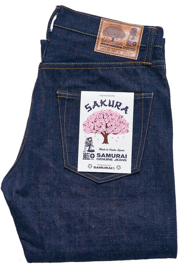 SAMURAI JEANS S500AX-Sakura AI Plus-Sakura 18oz Regular Straight One Wash Jeans