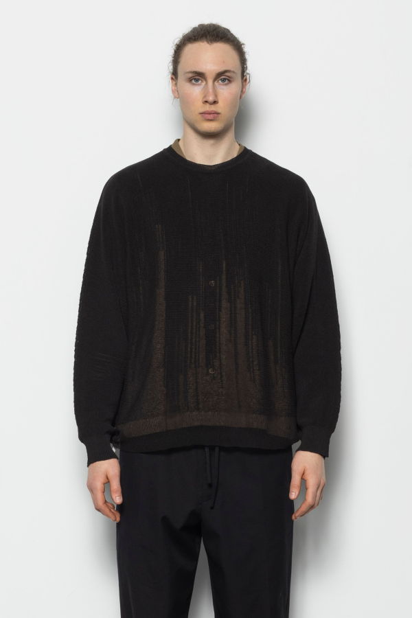 HOMME PLISSE ISSEY MIYAKE Brush Close-Up Knit Long-Sleeve