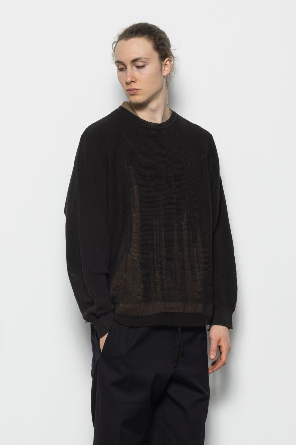 HOMME PLISSE ISSEY MIYAKE Brush Close-Up Knit Long-Sleeve