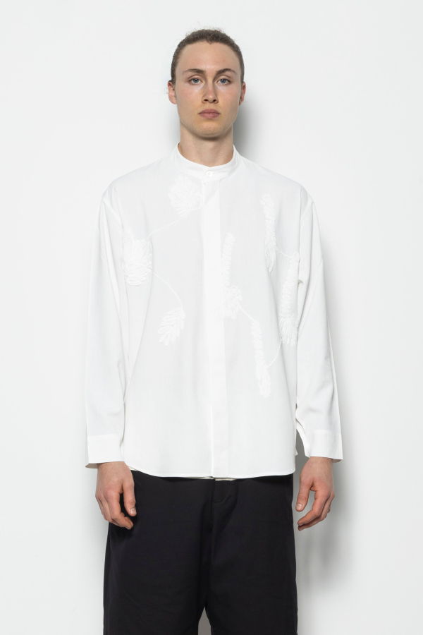 HOMME PLISSE ISSEY MIYAKE Embroidery Press Shirt - White