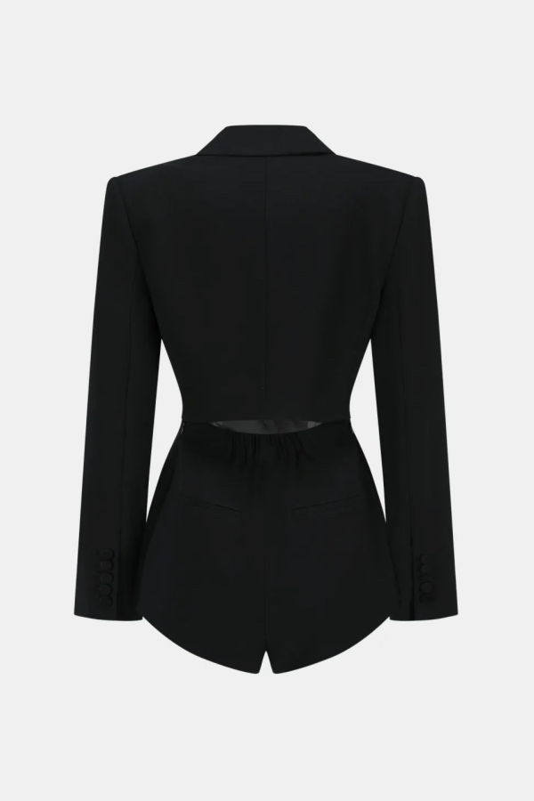 Oude Waag Button Notched Blazer - Black