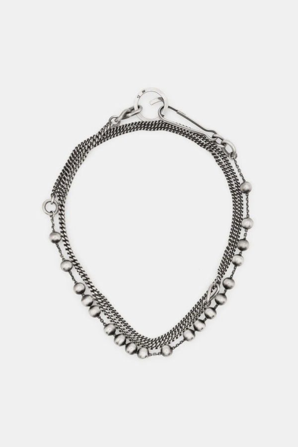 werkstatt:münchen Body Chain Pearl Necklace - Silver