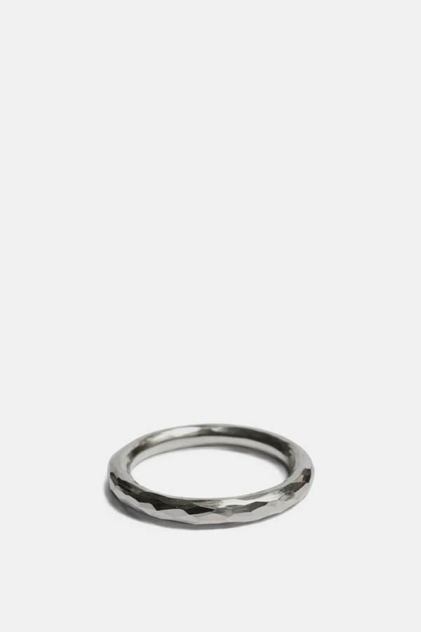 werkstatt:münchen Silver Classic Round Forged Ring