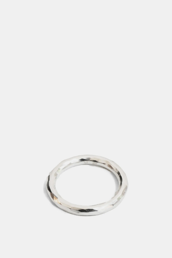 werkstatt:münchen Silver Classic Round Forged Ring