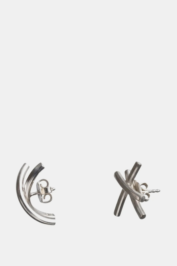 werkstatt:münchen Silver Embrace Earrings - Silver